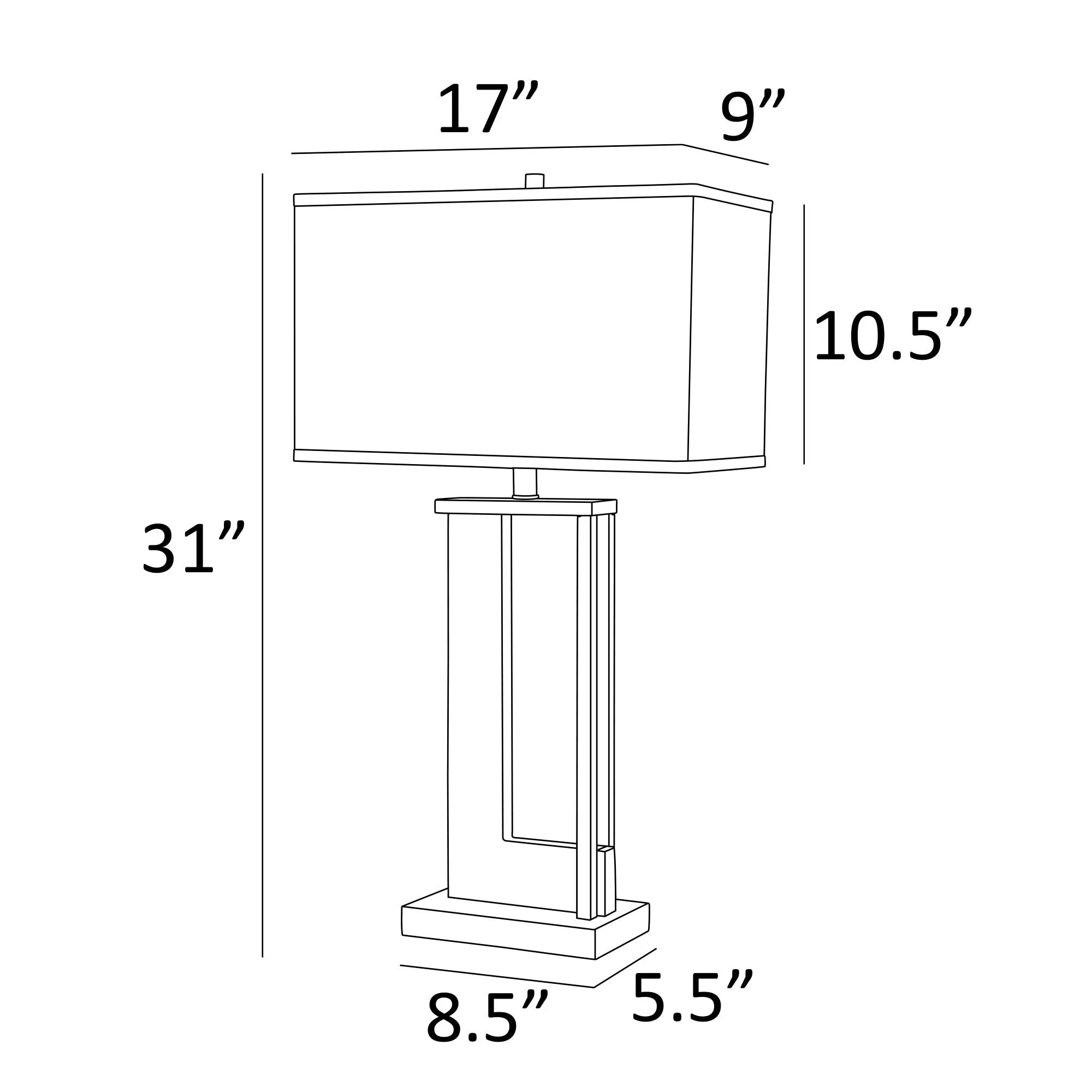 THEORIS L-Striped Table Lamp