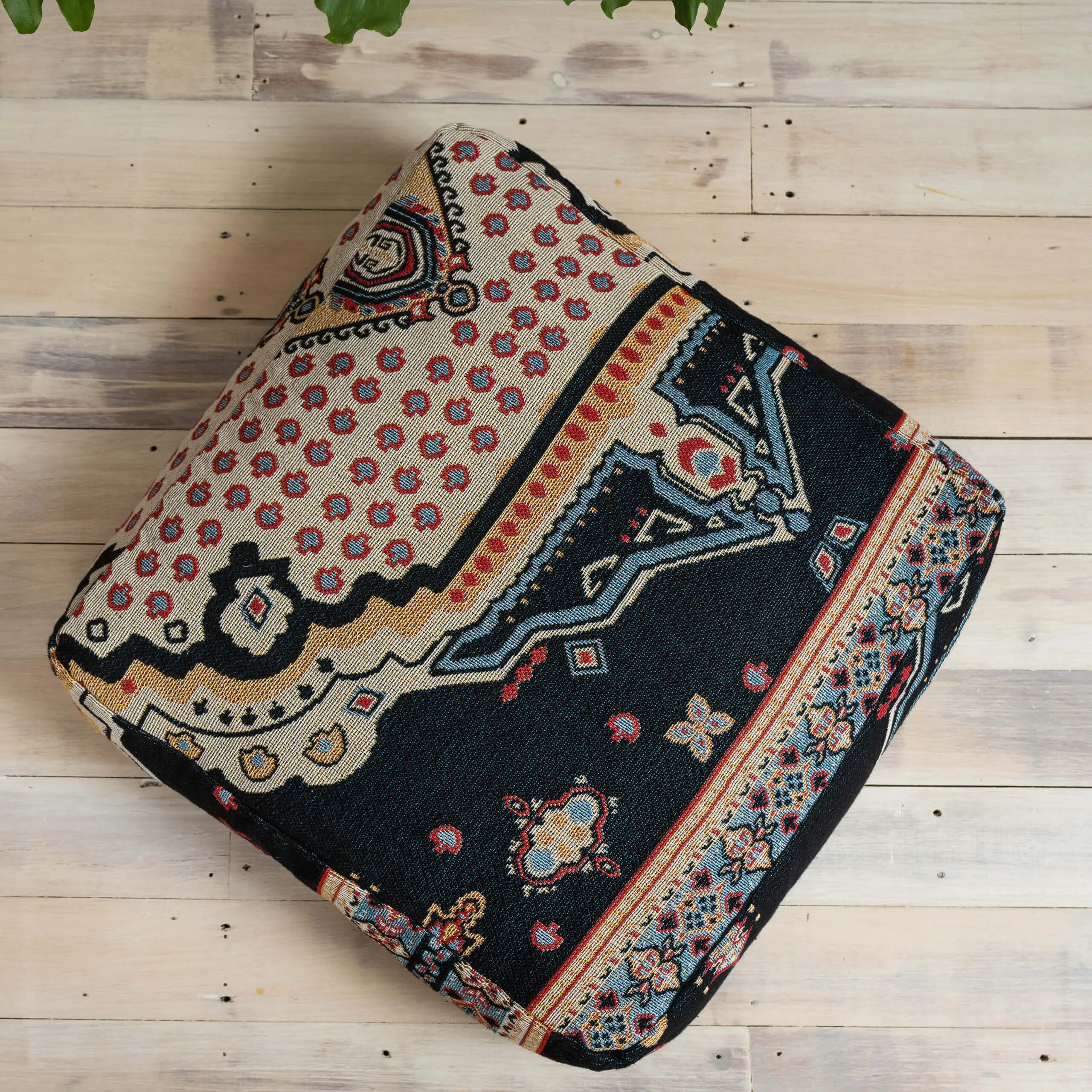 'Ticket To Ride' Woven Floor Cushion Cover