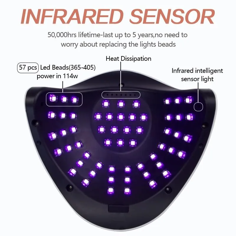 UV LED Lamp For Nails Drying Lamp For Mainicure 4 Timer With Menory
