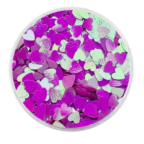 UV Pink Glitter Hearts (Iridescent UV Glitter Hearts)