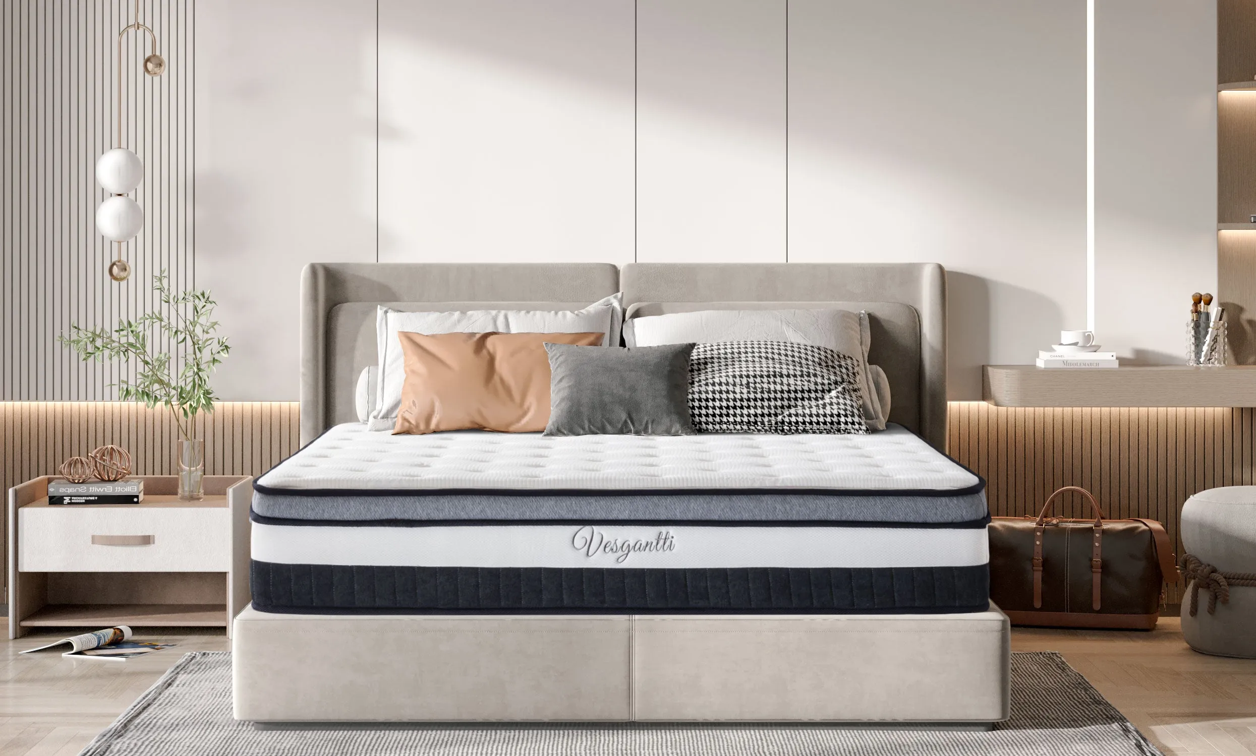 Vesgantti Nova Luxe Hybrid Mattress 11 Inch Euro(Box) Top Mattress