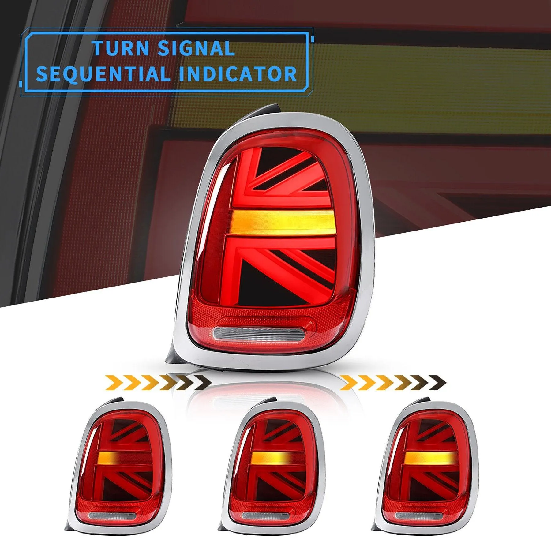 VLAND LED Tail lights For BMW Mini Hatch (Mini Cooper) F55 F56 F57 2014-2020 with Running Brake Reverse And Turning Light[E-MARK]