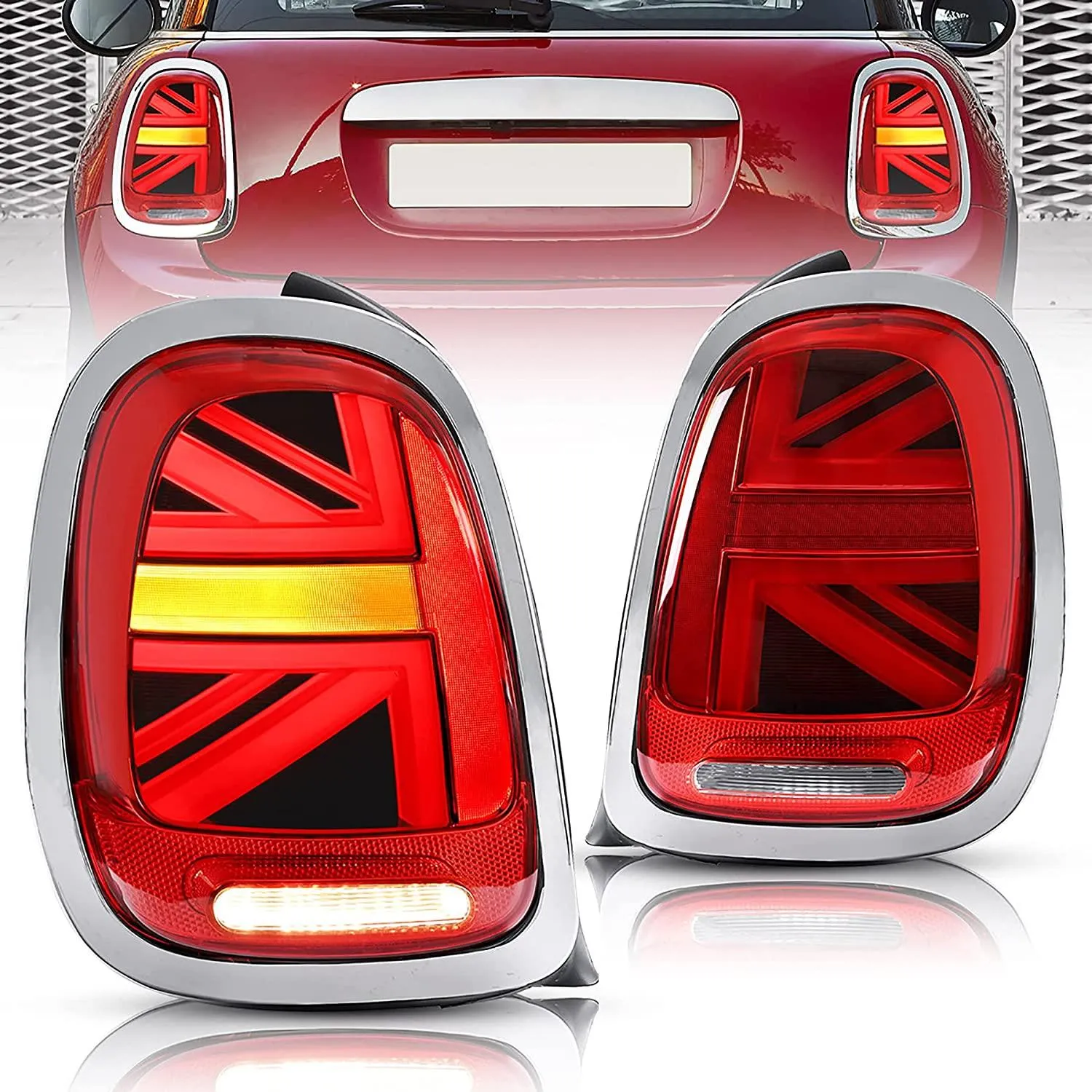 VLAND LED Tail lights For BMW Mini Hatch (Mini Cooper) F55 F56 F57 2014-2020 with Running Brake Reverse And Turning Light[E-MARK]
