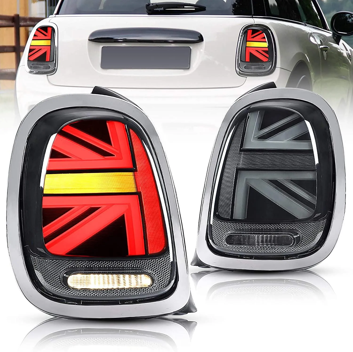 VLAND LED Tail lights For BMW Mini Hatch (Mini Cooper) F55 F56 F57 2014-2020 with Running Brake Reverse And Turning Light[E-MARK]
