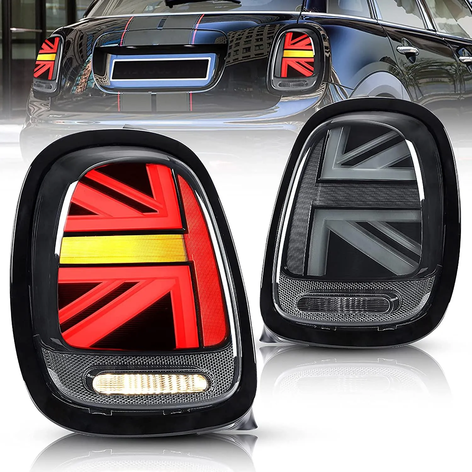 VLAND LED Tail lights For BMW Mini Hatch (Mini Cooper) F55 F56 F57 2014-2020 with Running Brake Reverse And Turning Light[E-MARK]