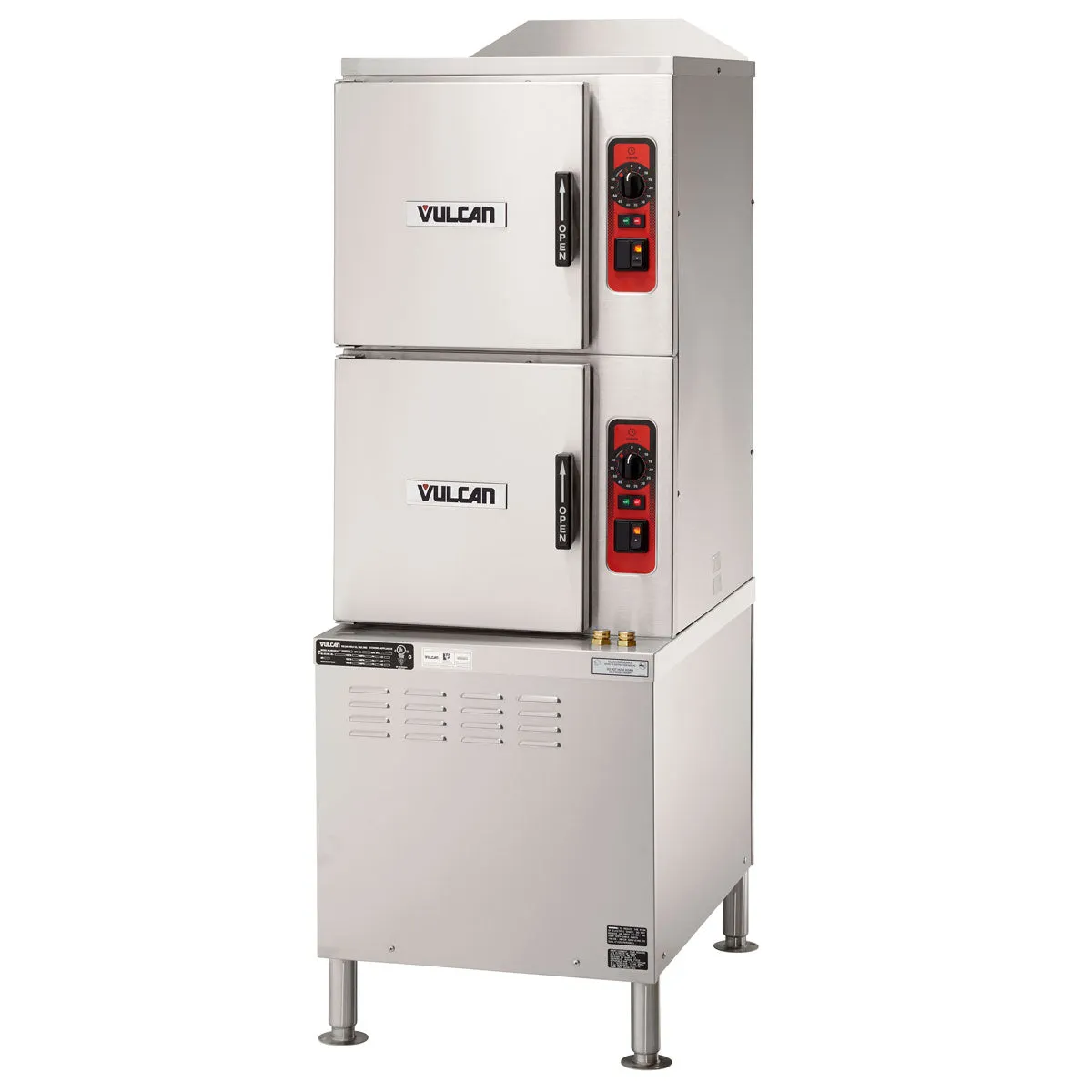 Vulcan C24ET6 6 Pan Electric Convection Steamer on Cabinet Base - 208V, 3 Phase