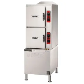 Vulcan C24ET6 6 Pan Electric Convection Steamer on Cabinet Base - 208V, 3 Phase