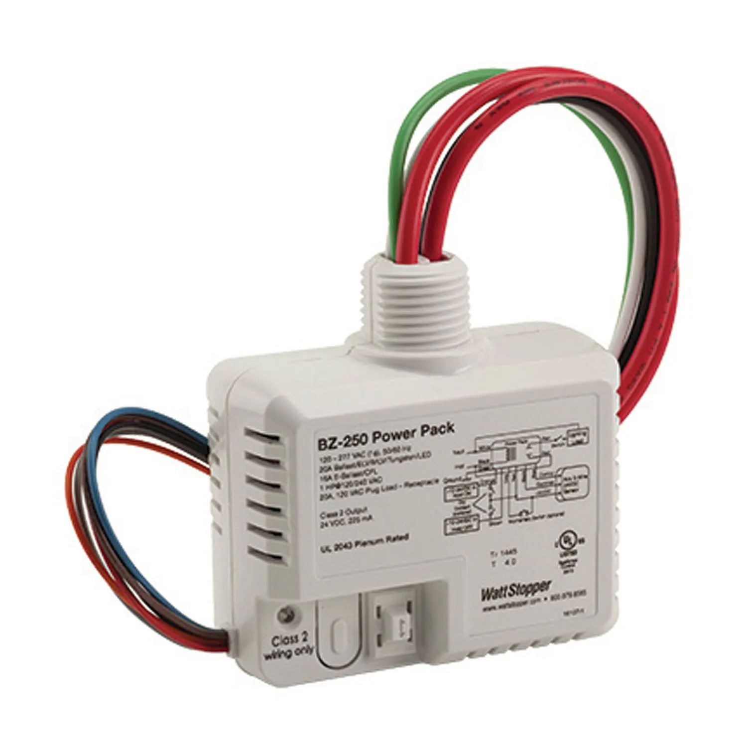 Wattstopper Power Pack, 120-277V, 225mA, 24 VDC, Auto or Manual On/Off