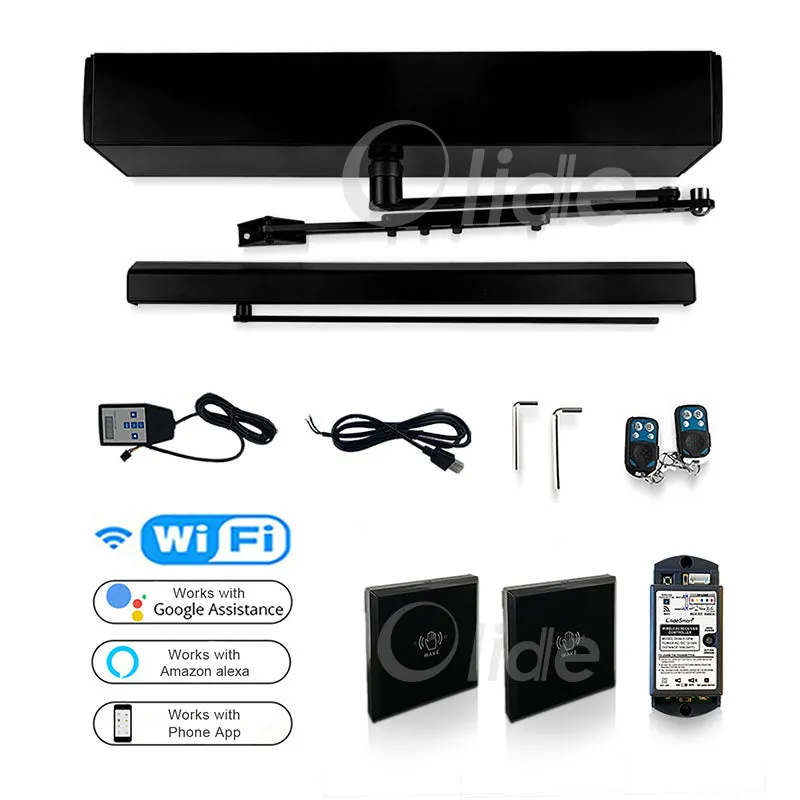 WiFi Smart Non-contact Electric Swing Door Opener with Wireless Square Touchless Sensor Switch