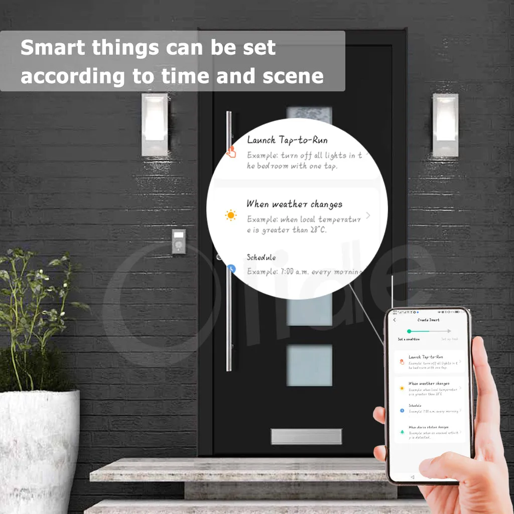 WiFi Smart Non-contact Electric Swing Door Opener with Wireless Square Touchless Sensor Switch
