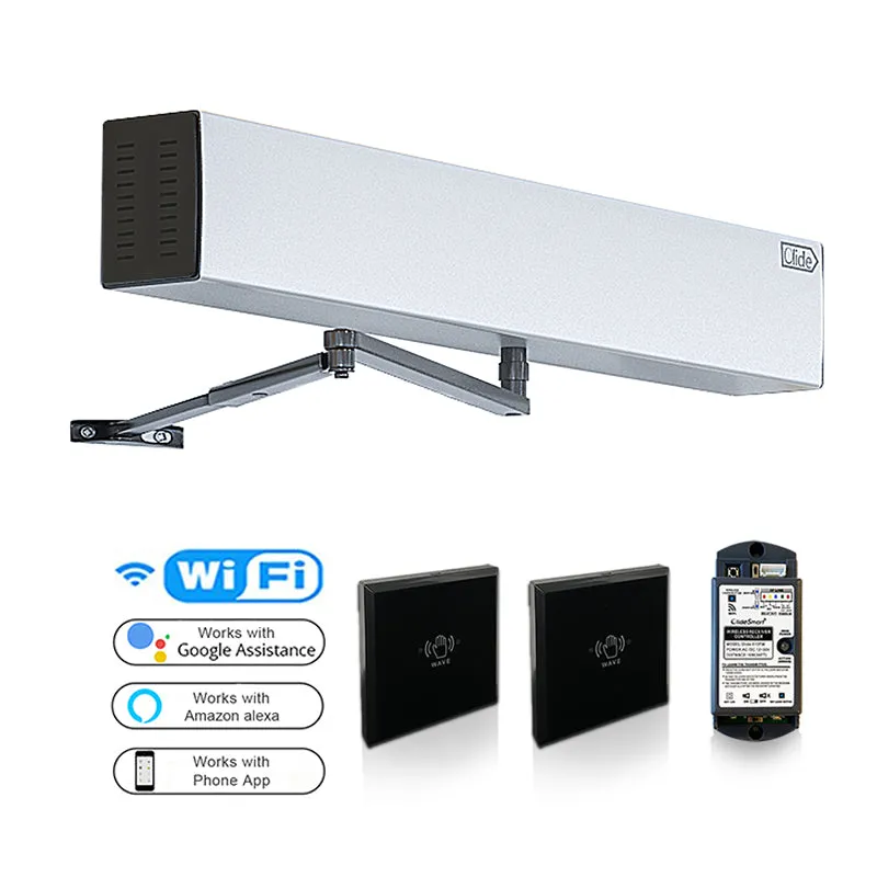 WiFi Smart Non-contact Electric Swing Door Opener with Wireless Square Touchless Sensor Switch