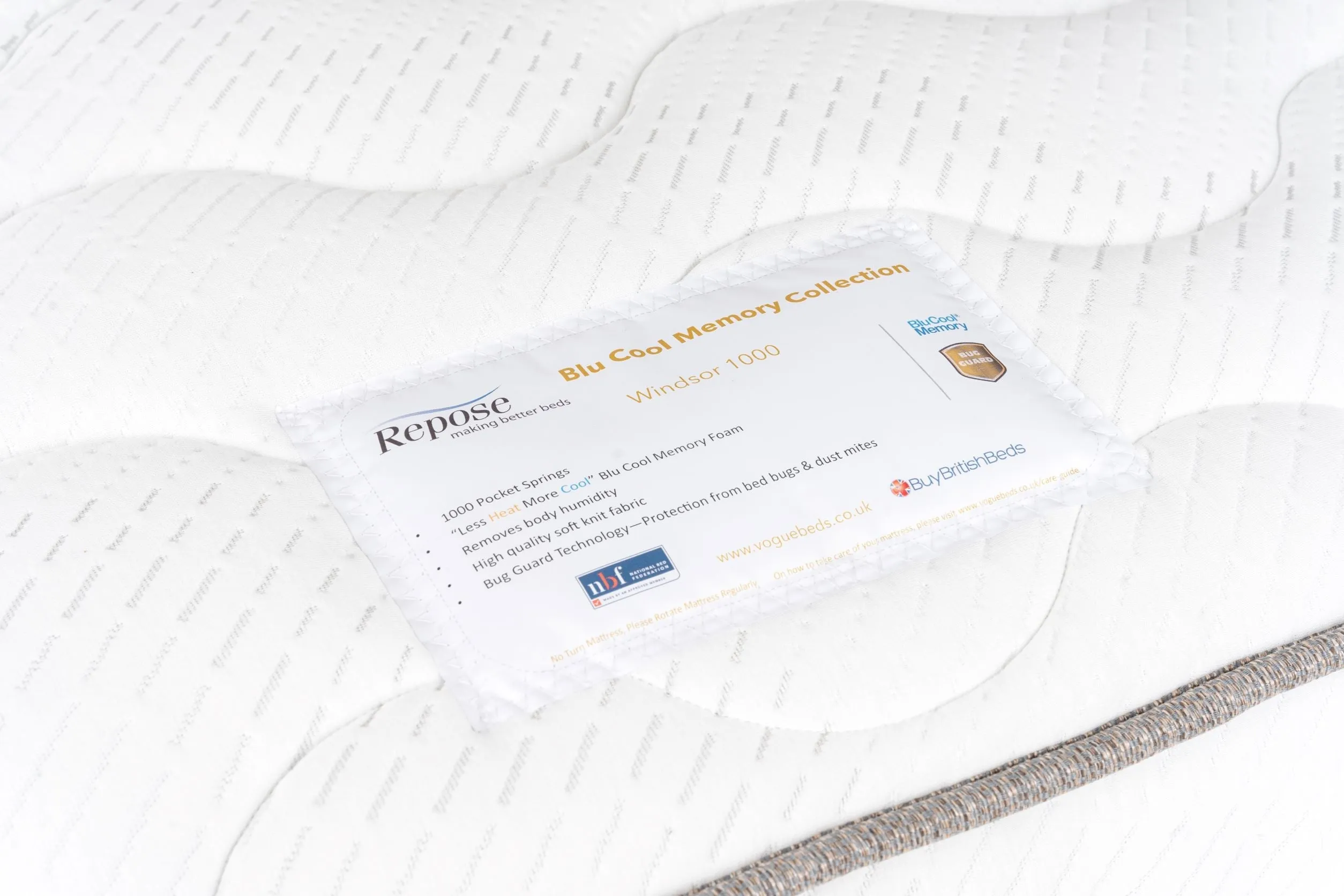 Windsor Blu Cool Memory 1500 Pocket Spring Mattress