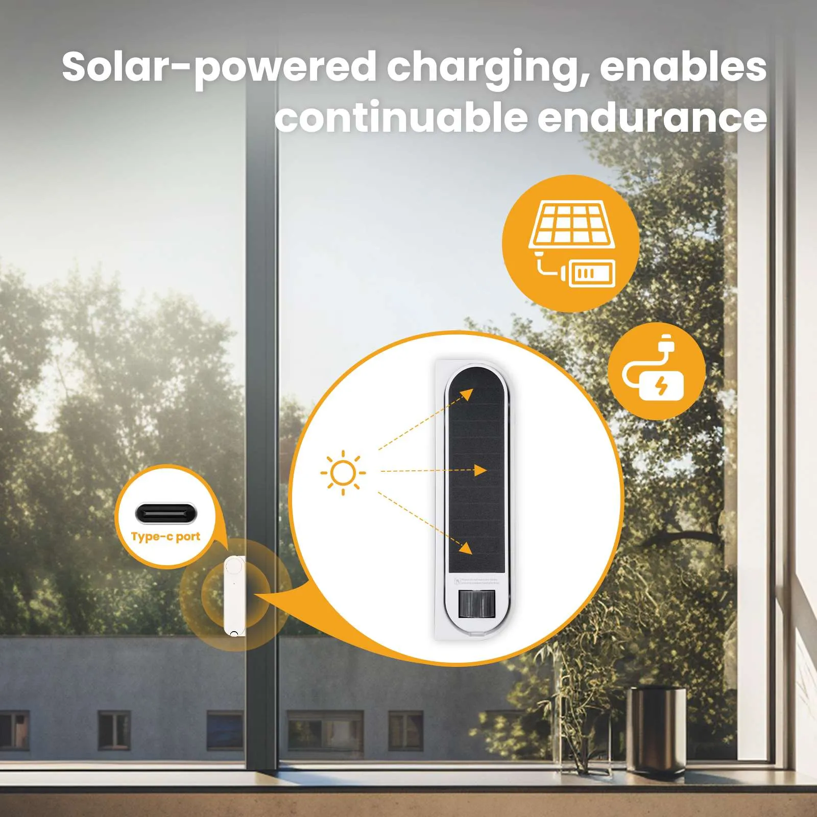 ZigBee Smart Sliding Window Pusher Automatic Opener Closer Solar Charging
