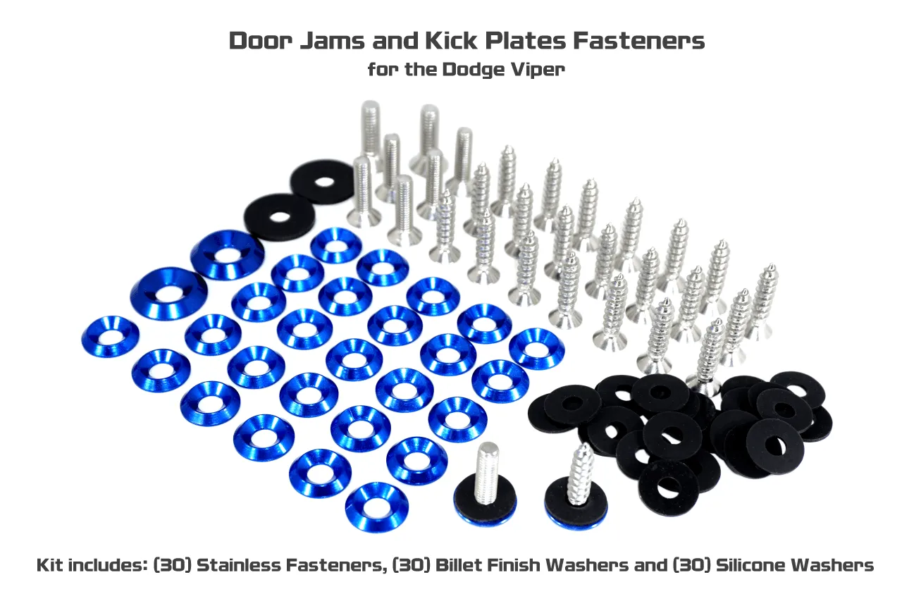 ZSPEC Door Jams and Kick Plates Fastener Kit for '03-06 Dodge Viper, Stainless & Billet
