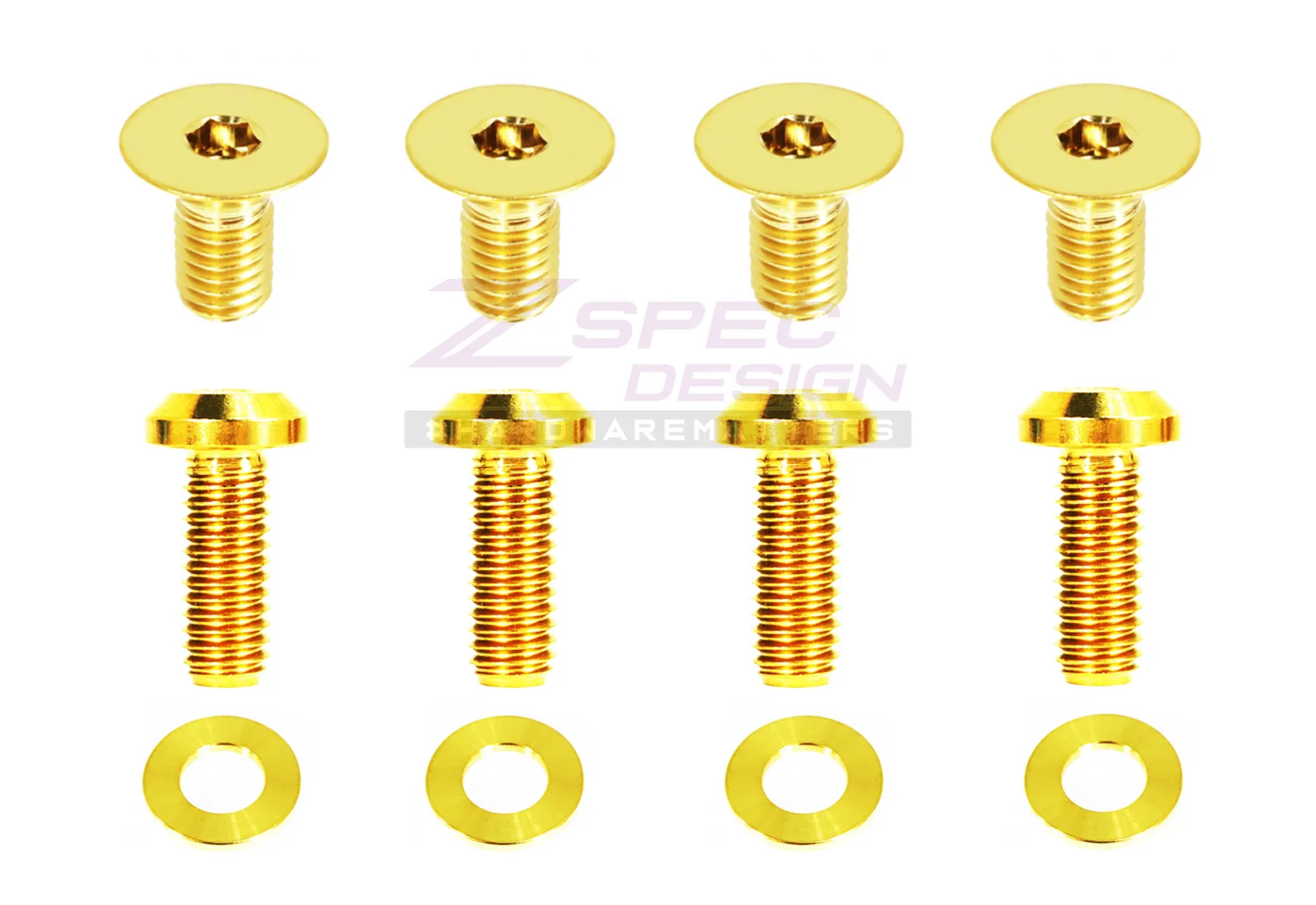 ZSPEC Dress Up Bolts® Door Strikers & Latches Fasteners for Audi S5 B8 EA837 3.0L, Titanium